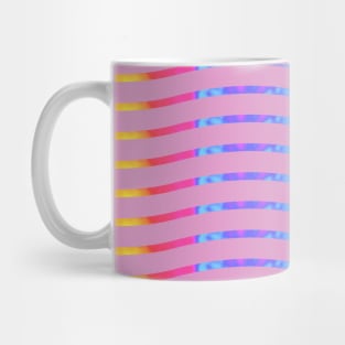 Wavy Lines Rainbow on Soft Purple Mug